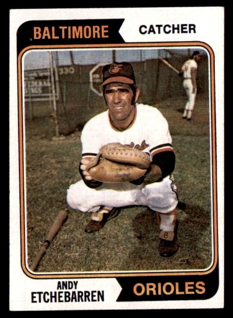 1974 Topps Baseball Andy Etchebarren #488 PSA 9