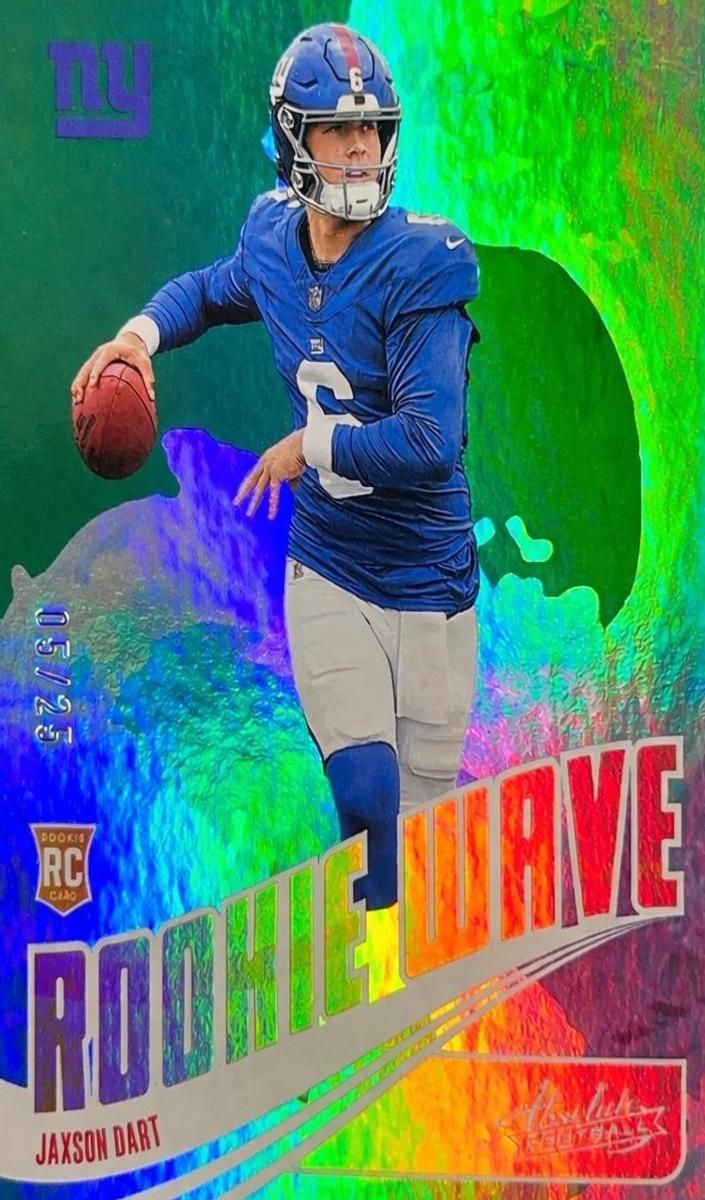 2025 Panini Absolute Football Spectrum Green Jaxson Dart #8 PSA 9