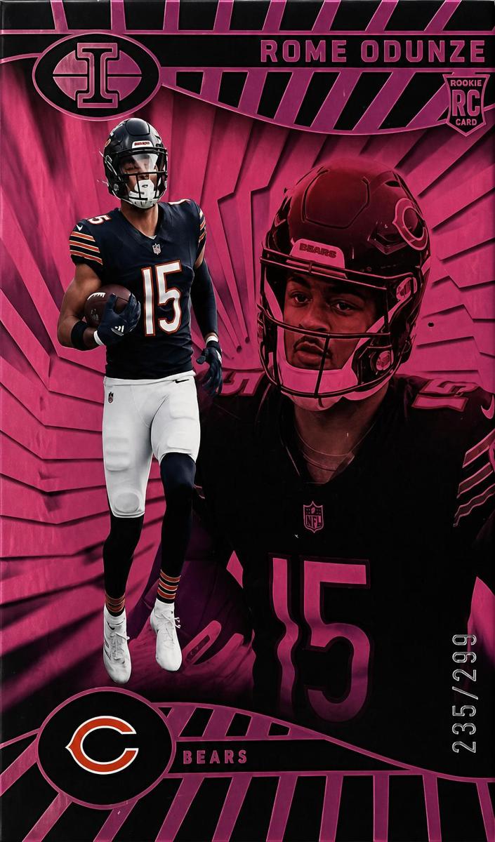 2024 Panini Illusions Football Pink Trophy Collection Rome Odunze #14