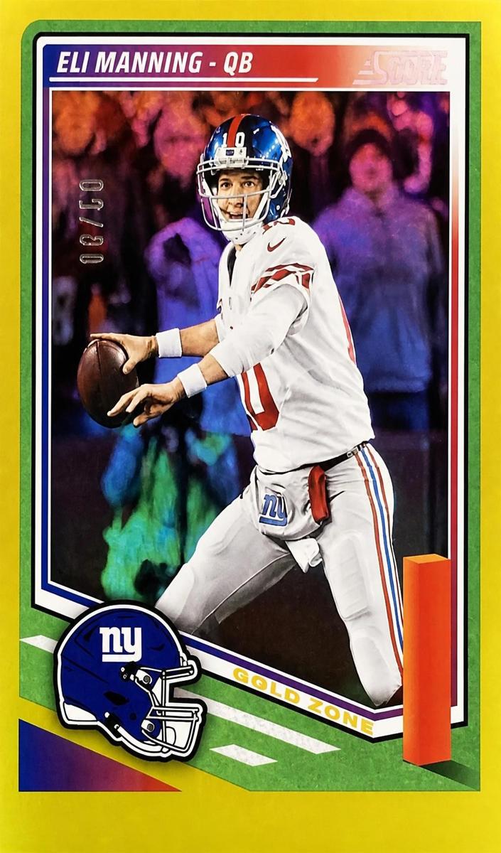 2025 Panini Score Football Gold Zone Eli Manning #78