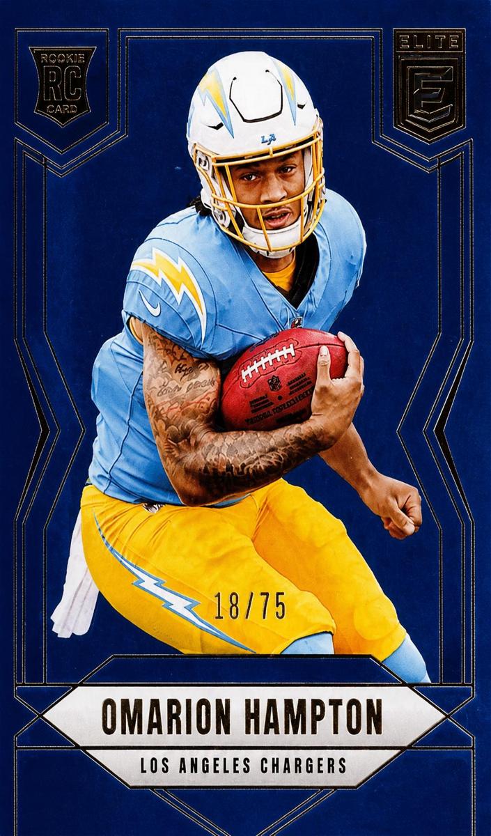 2025 Donruss Elite Football Blue Omarion Hampton #132