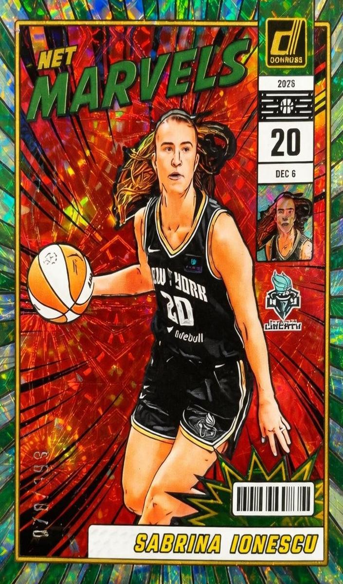 2025 Panini Donruss WNBA Basketball Green Fireworks Sabrina Ionescu #7