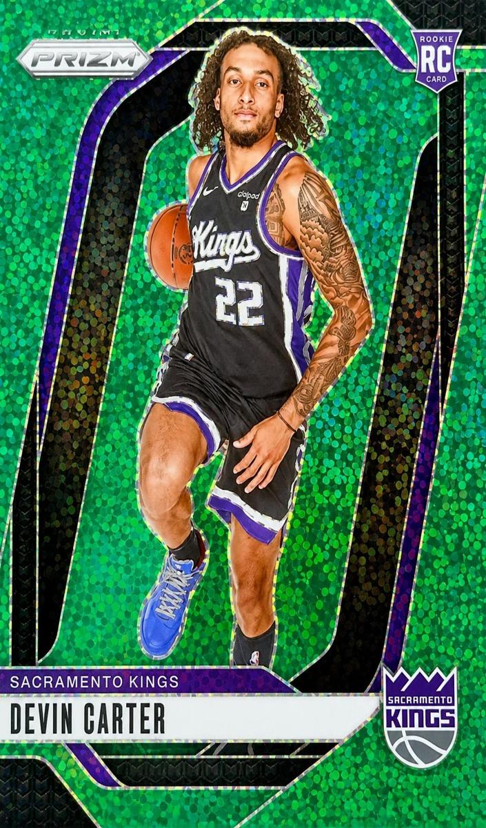 2024 Panini Prizm Basketball Green Sparkle Devin Carter #231