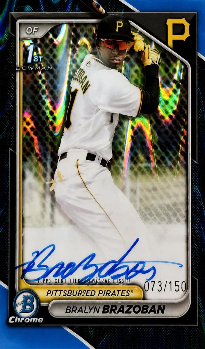 2024 Bowman Chrome Baseball Blue Raywave Bralyn Brazoban #CPA-BB PSA 10