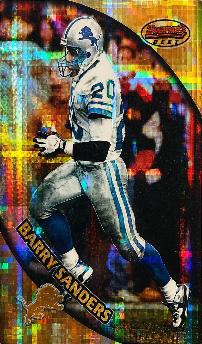 1997 Bowman's Best Football Atomic Refractor Barry Sanders #70 PSA 8.5