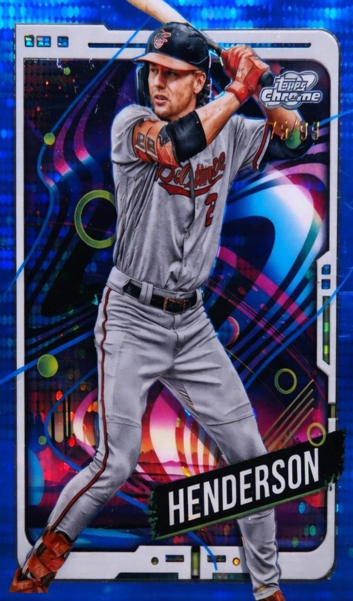 2024 Topps Cosmic Chrome Baseball Blue Moon Refractor Gunnar Henderson #83