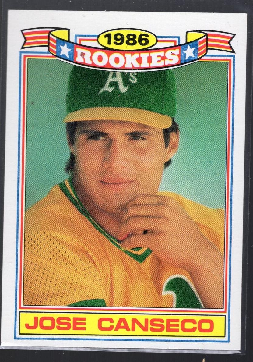 1987 Topps Baseball Jose Canseco #3 PSA 8