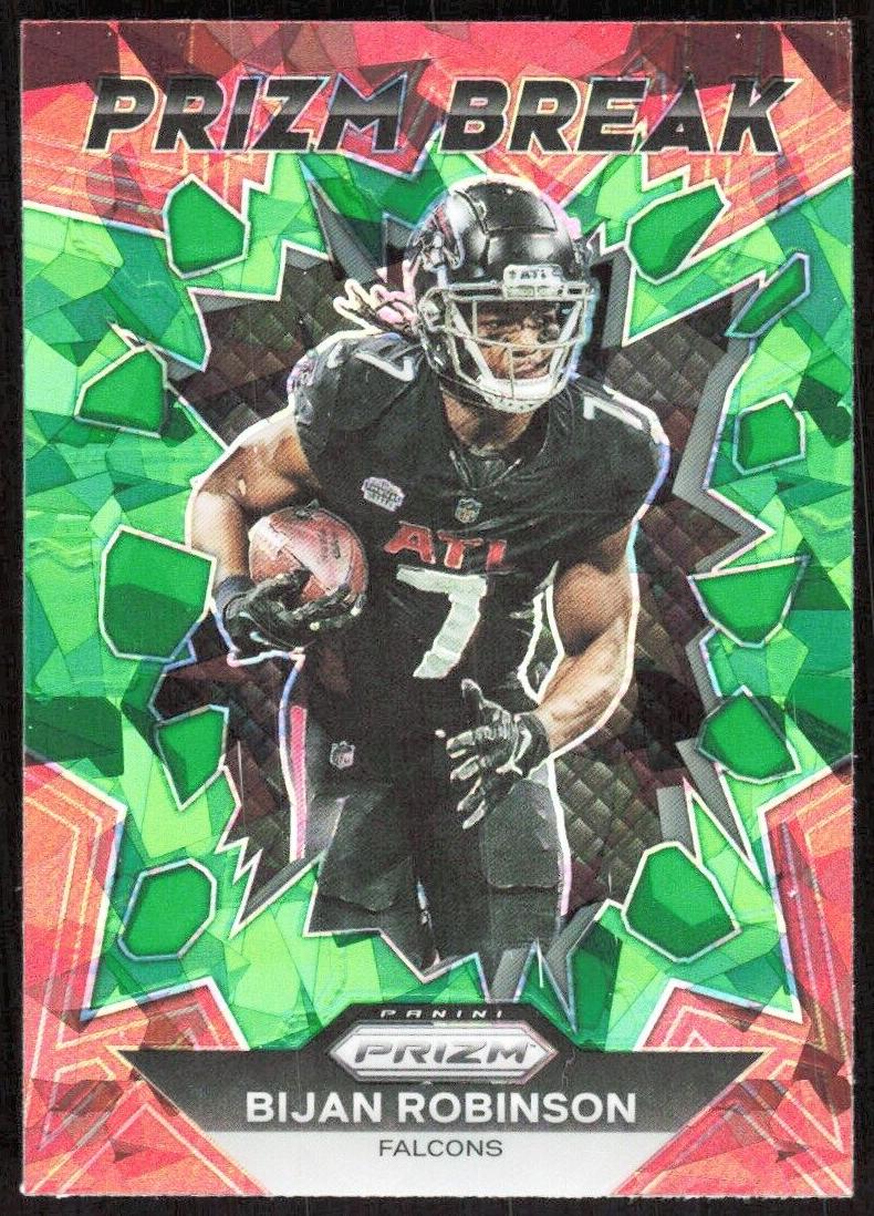 2023 Panini Prizm Football Green Ice Bijan Robinson #PB-8