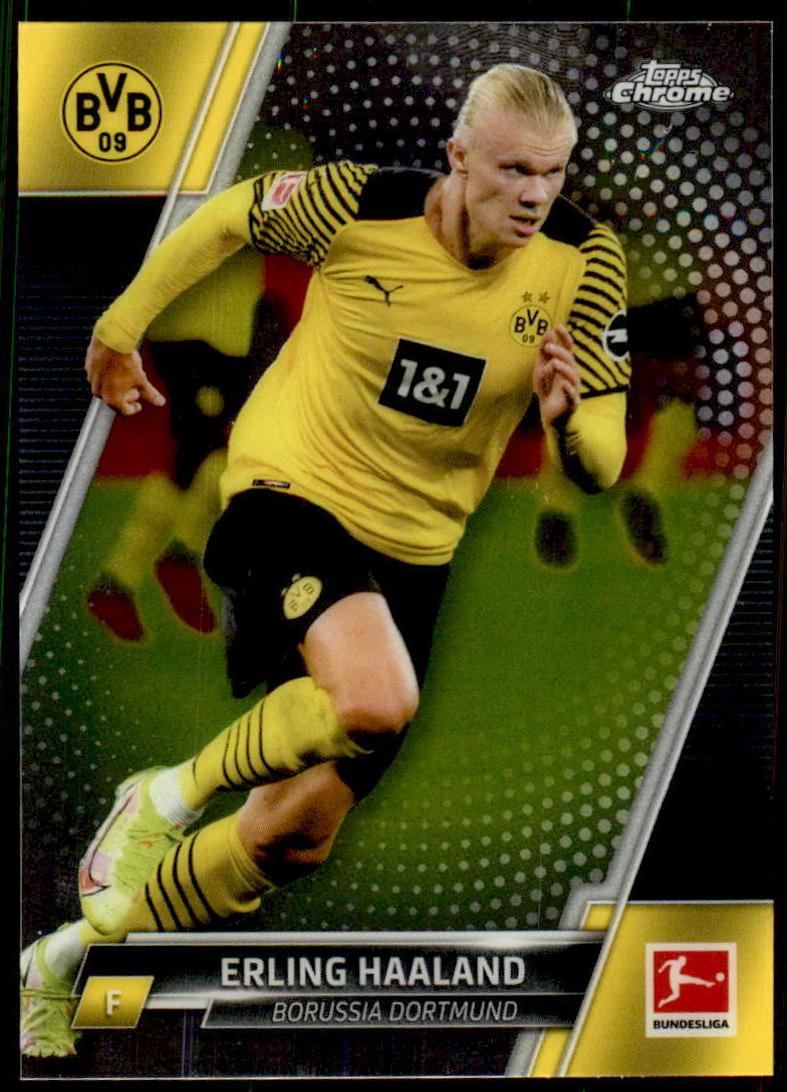 2021 Topps Chrome Bundesliga Soccer Erling Haaland #30 RAW Ungraded