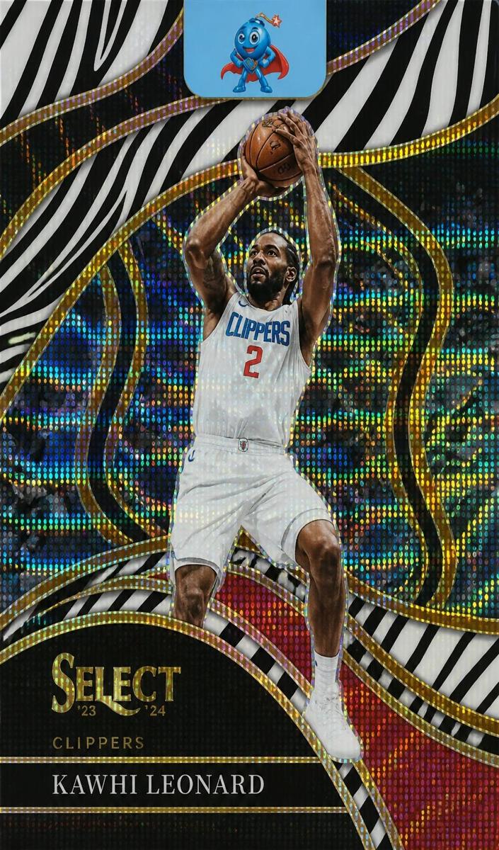 2023 Panini Select Basketball Zebra Kawhi Leonard #224 PSA 9