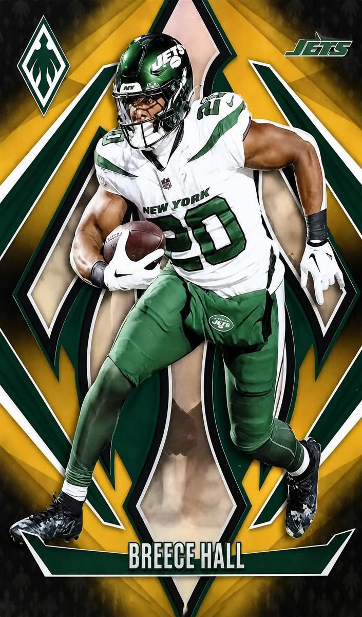 2024 Panini Phoenix Football Gold Fade Breece Hall #16