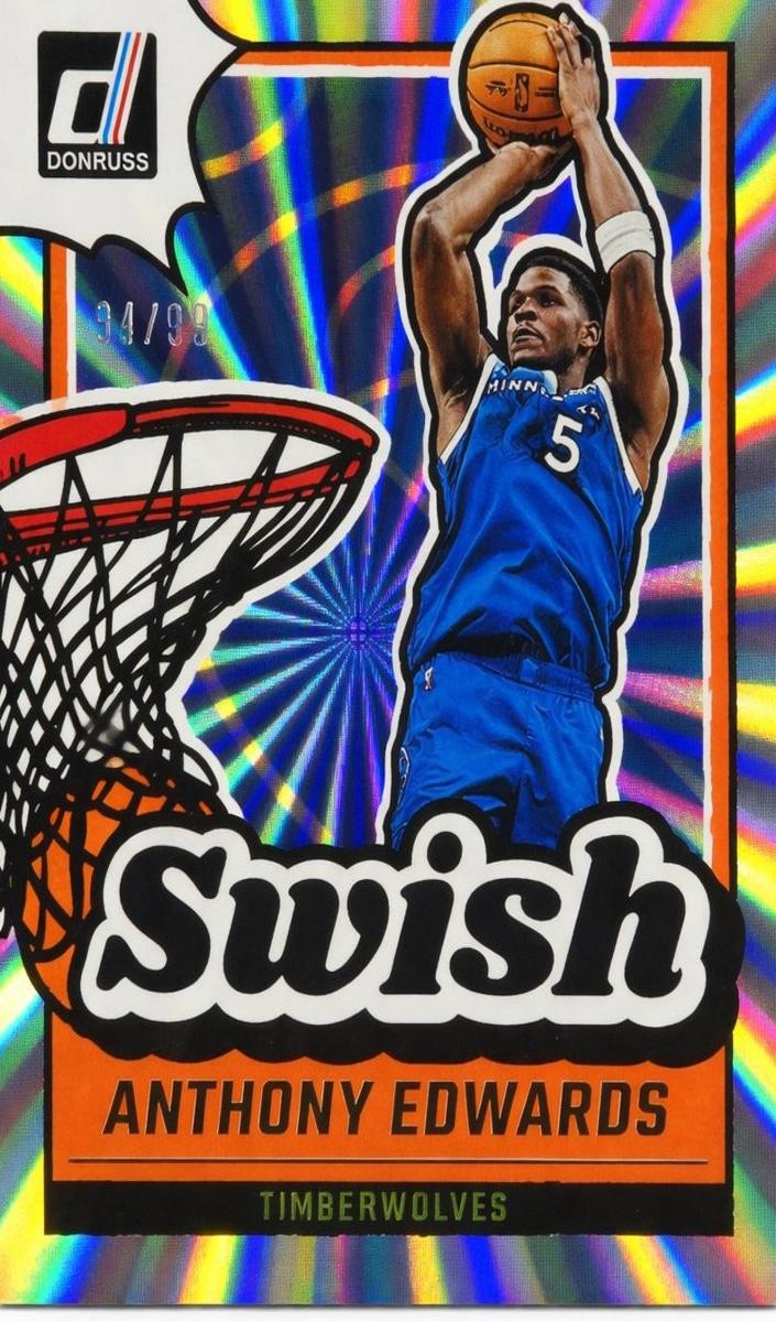 2024 Panini Donruss Basketball Holo Laser Anthony Edwards #18