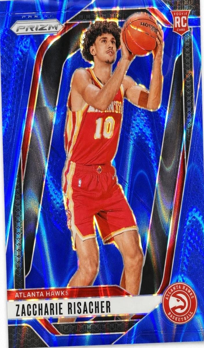 2024 Panini Prizm Basketball Blue Seismic Zaccharie Risacher #265 PSA 9