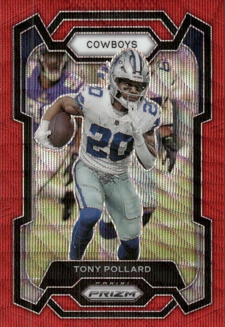 2023 Panini Prizm Football Red Wave Tony Pollard #81