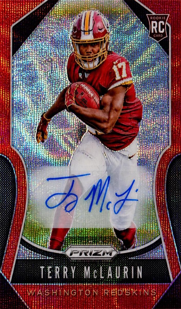 2019 Panini Prizm Football Red Wave Terry McLaurin #353 PSA 10