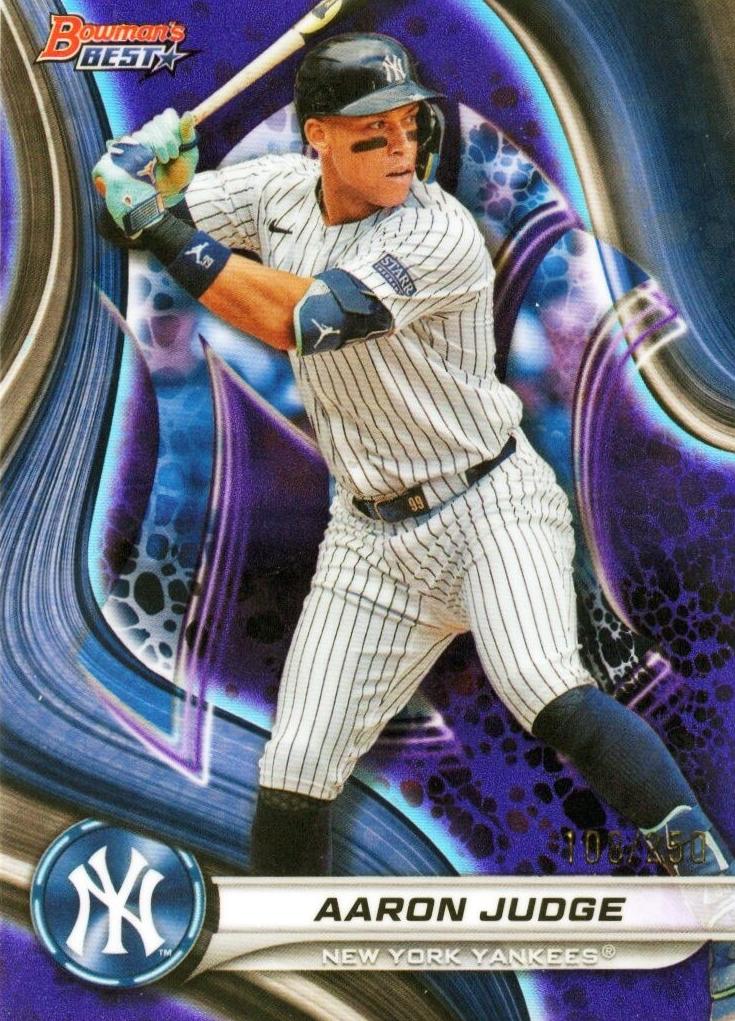 2024 Bowman's Best Baseball Purple Refractor Aaron Judge #43 PSA 9
