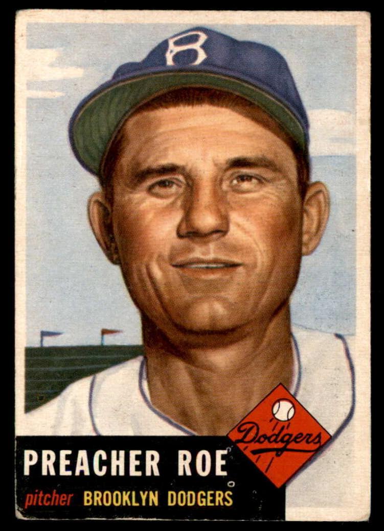 1953 Topps Baseball Preacher Roe #254 PSA 6