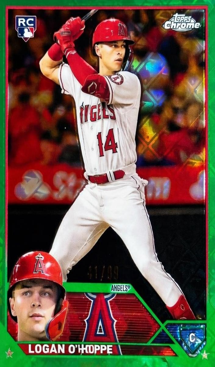 2023 Topps Chrome Logofractor Baseball Green Logan O'Hoppe #188