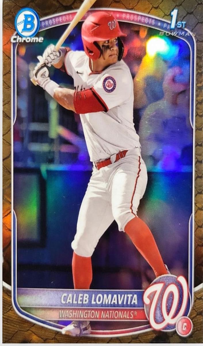2025 Bowman Chrome Prospects Baseball Reptilian Refractor Caleb Lomavita #BCP-120 PSA 10