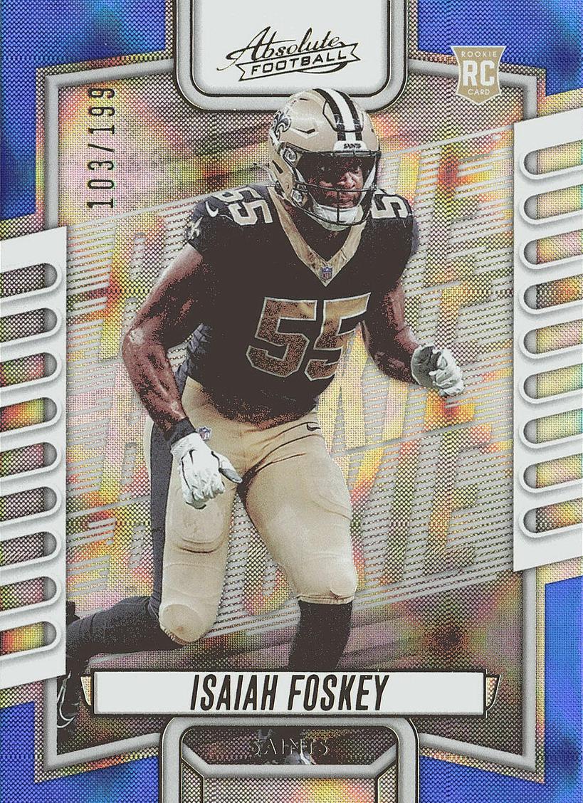 2023 Panini Absolute Football Blue Diamonds Isaiah Foskey #166