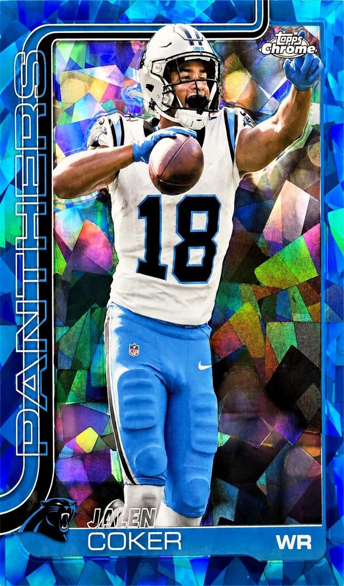 2025 Topps Chrome Sapphire Football Jalen Coker #39