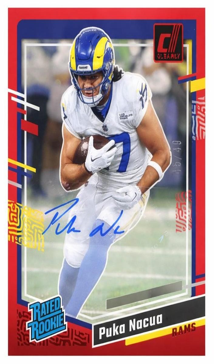 2023 Panini Clearly Donruss Football Red Puka Nacua #96