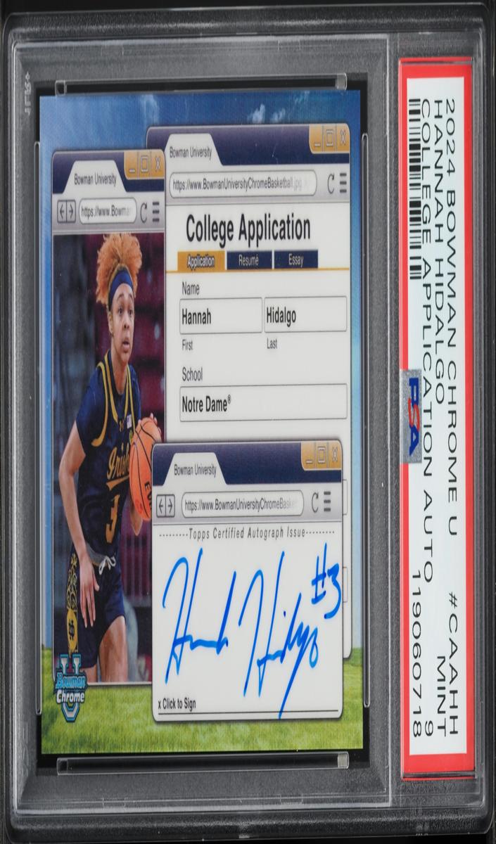 2024 Bowman Chrome University Basketball Hannah Hidalgo #CAA-HH