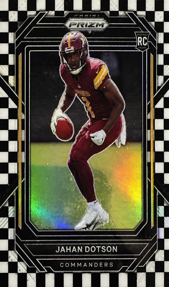 2022 Panini Prizm Football Black and Red Checker Jahan Dotson #312 PSA 10