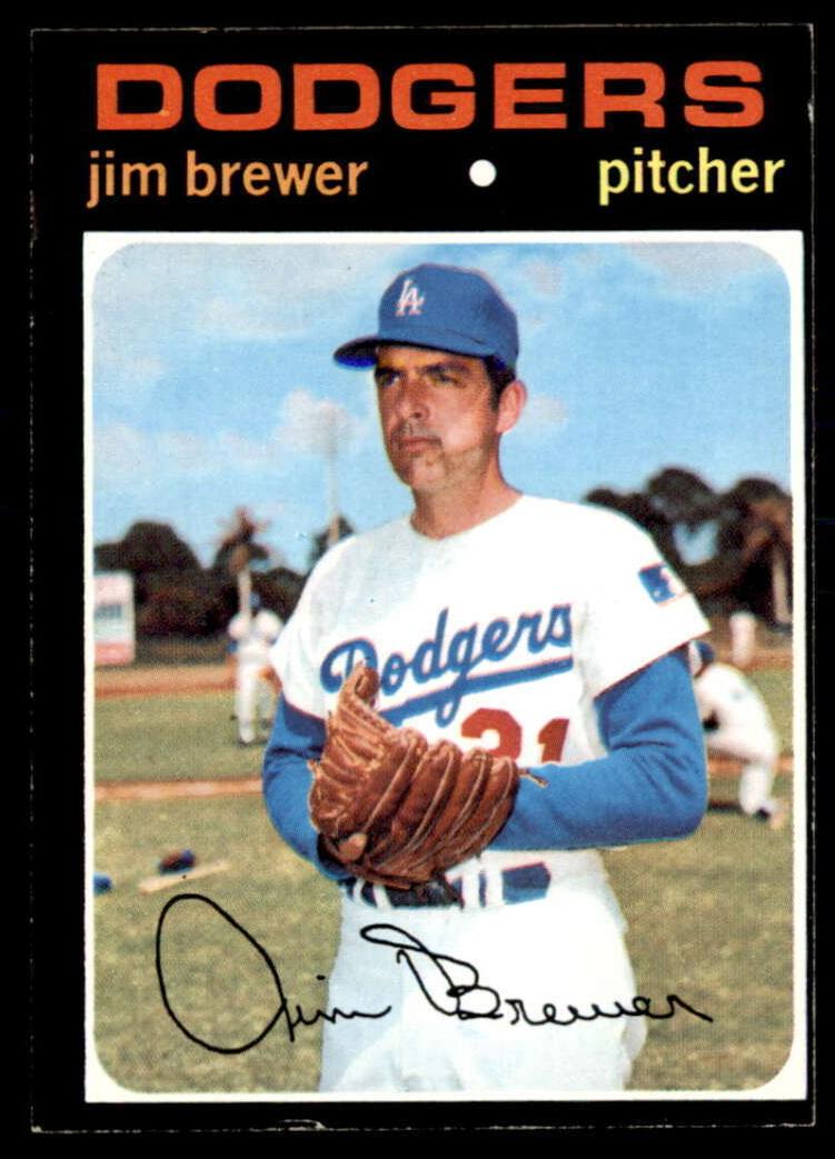 1971 Topps Baseball Jim Brewer #549 PSA 8