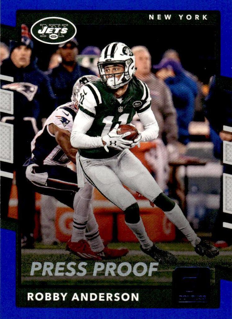 2017 Panini Donruss Football Press Proof Blue Robby Anderson #71