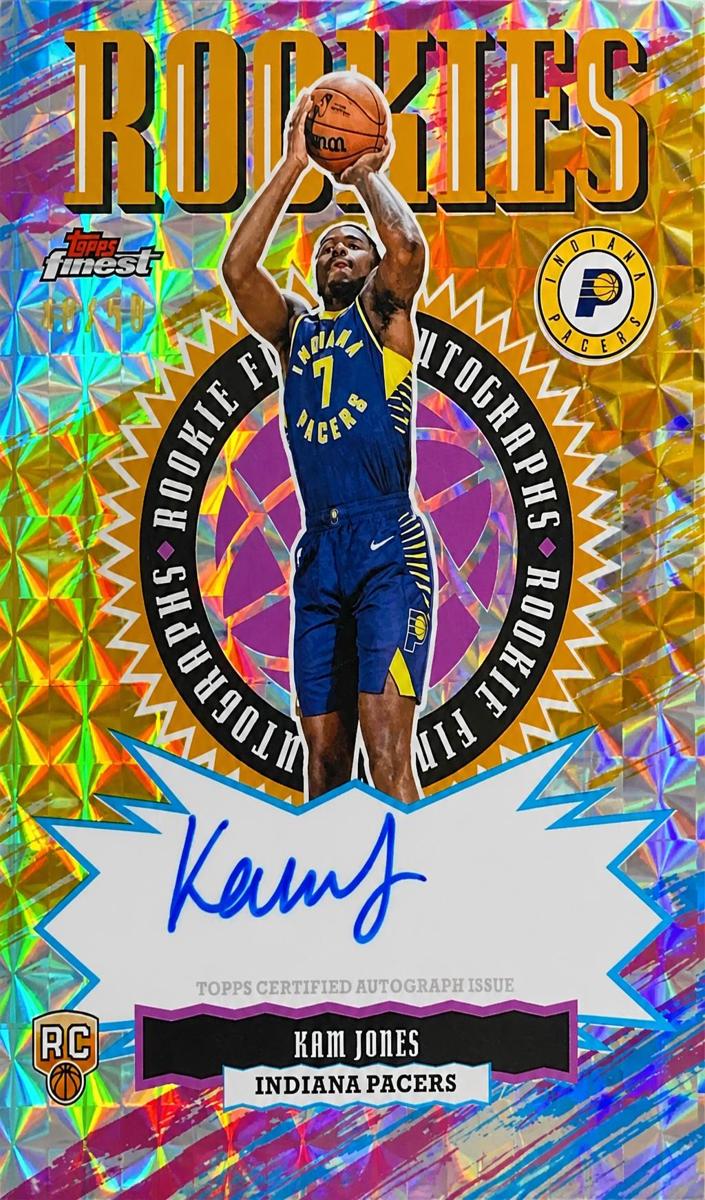 2025 Topps Finest Basketball Gold Geometric Refractor Kam Jones #RFA-KO