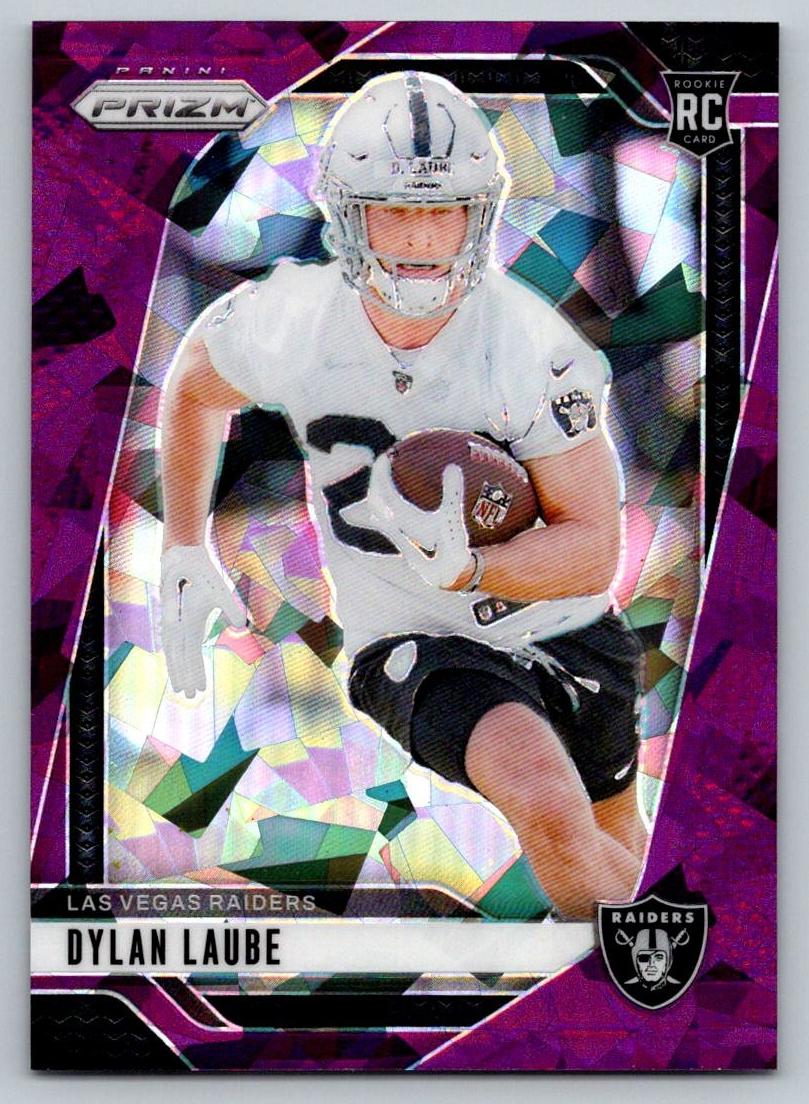 2024 Panini Prizm Football Purple Ice Dylan Laube #330 PSA 7.5