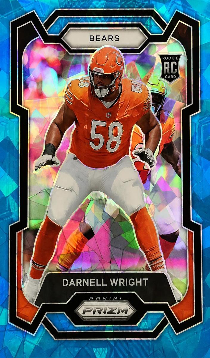 2023 Panini Prizm Football Blue Ice Darnell Wright #313