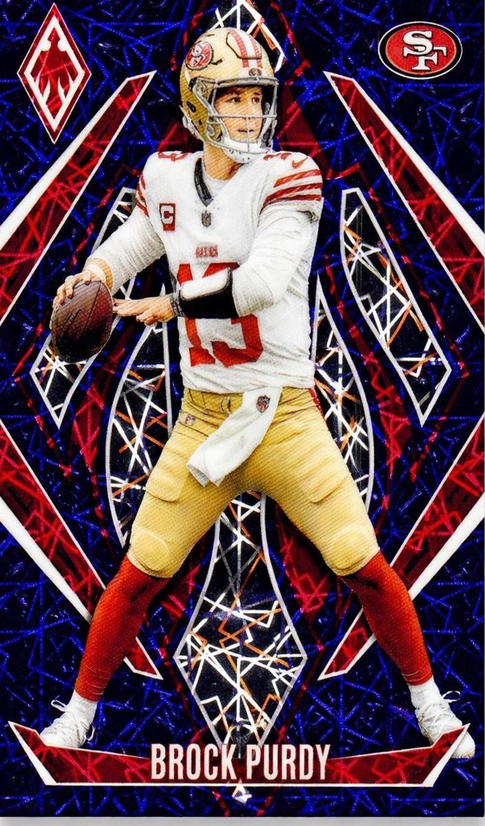 2024 Panini Phoenix Football Blue Lazer Brock Purdy #18