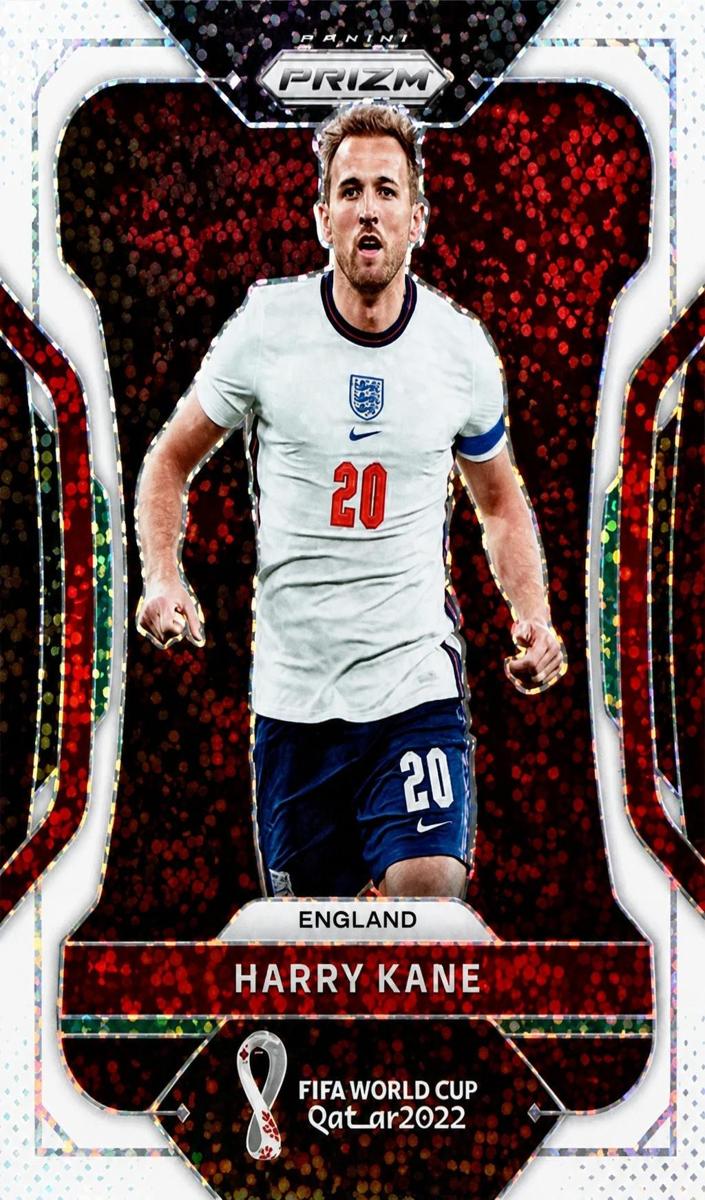 2022 Panini Prizm FIFA World Cup Qatar Soccer Prizms White Sparkle Harry Kane #86