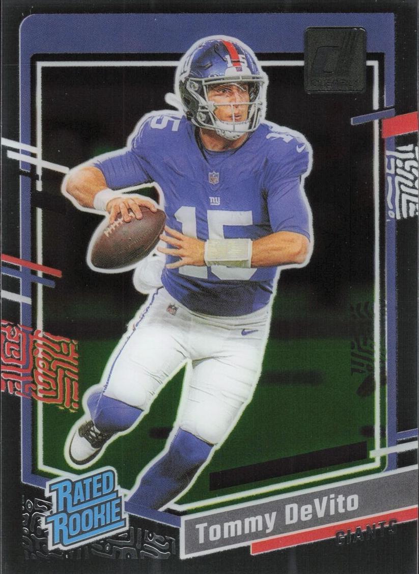 2023 Panini Clearly Donruss Football Tommy DeVito #97 PSA 9