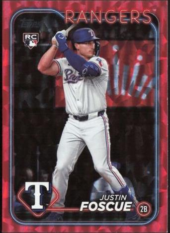 2024 Topps Update Baseball Red Crackle Foilboard Justin Foscue #US296