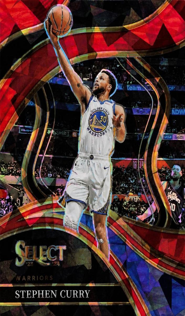 2023 Panini Select Basketball Red Cracked Ice Stephen Curry #256