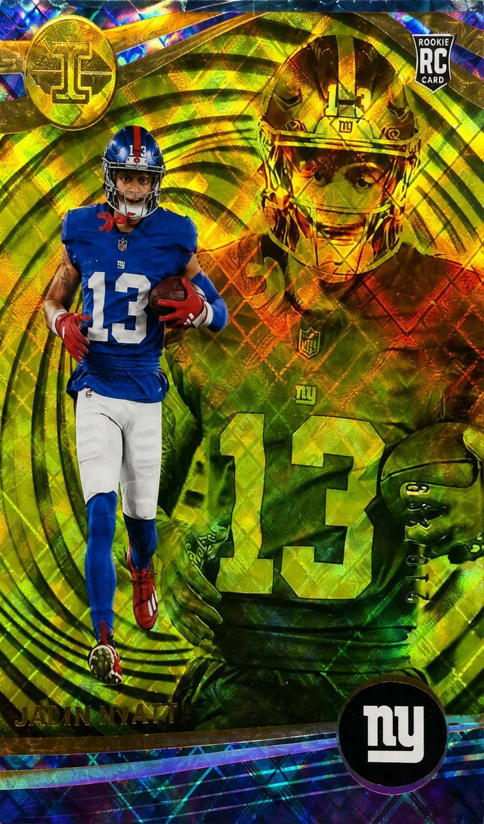 2023 Panini Illusions Football Trophy Collection Yellow Diamond Jalin Hyatt #82