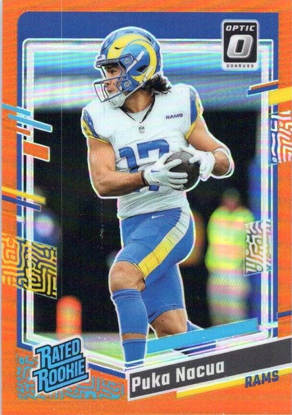 2023 Donruss Optic Football Orange Puka Nacua #238 PSA 9