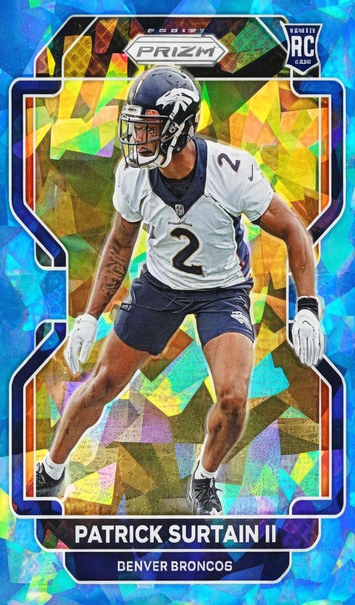 2021 Panini Prizm Football Blue Ice Patrick Surtain II #374