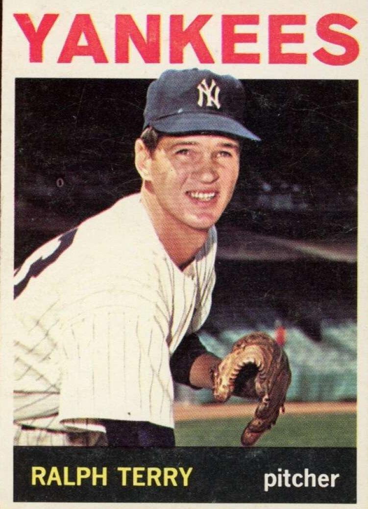 1964 Topps Baseball Ralph Terry #458 PSA 7