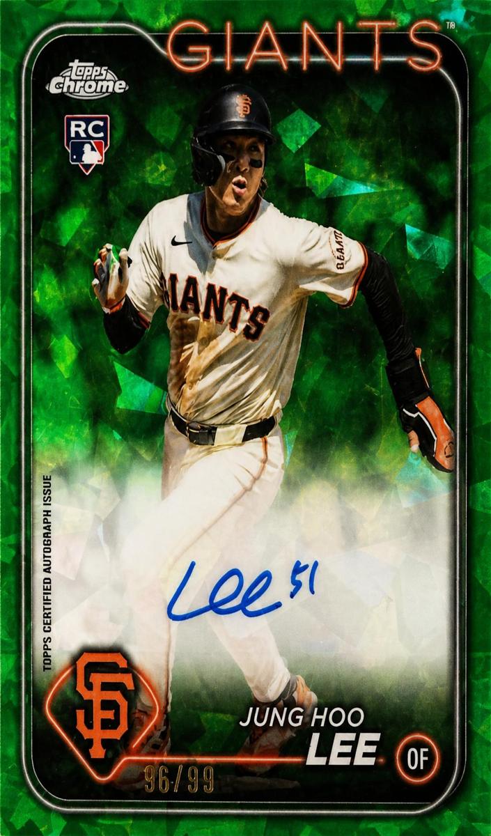 2024 Topps Chrome Update Sapphire Baseball Green Jung Hoo Lee #USA-JLE