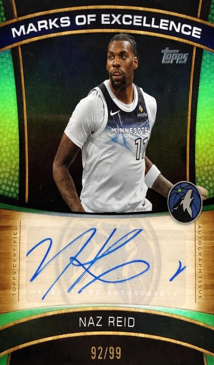 2025 Topps Basketball Green Rainbow Naz Reid #ME-NR