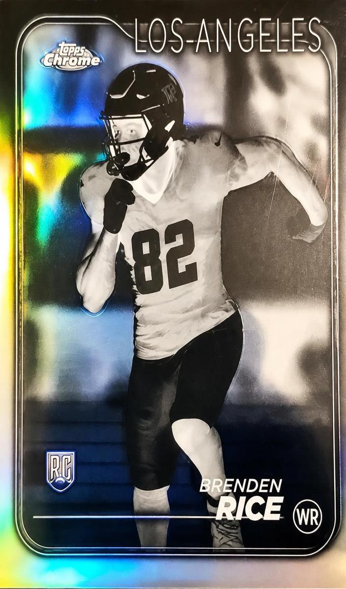 2024 Topps Chrome Football Negative Refractor Brenden Rice #241