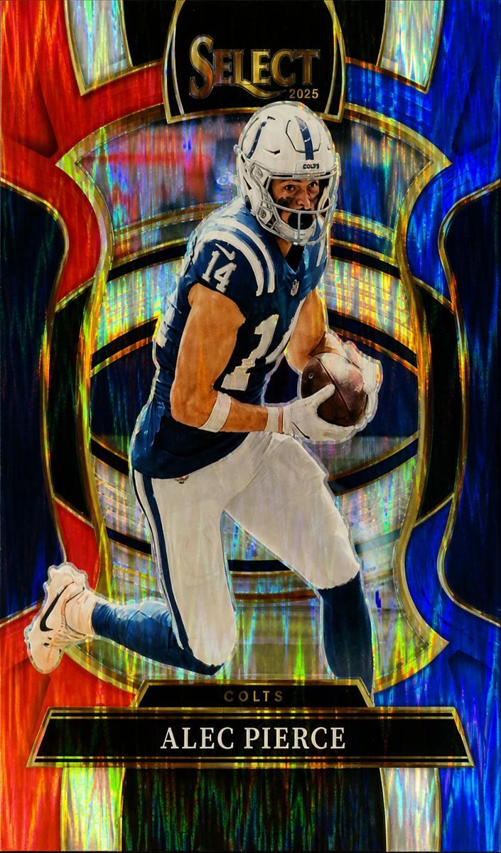 2025 Panini Select Football Red and Blue Shock Alec Pierce #32