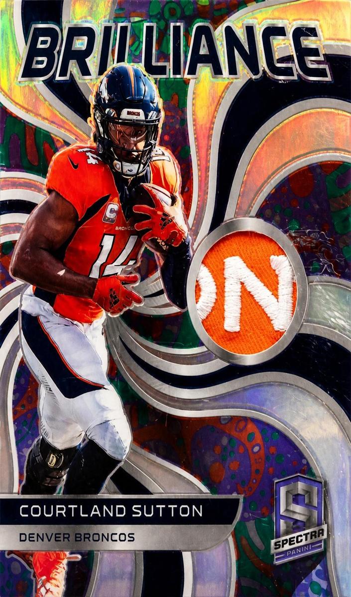 2022 Panini Spectra Football Psychedelic Courtland Sutton #BRL-CSU