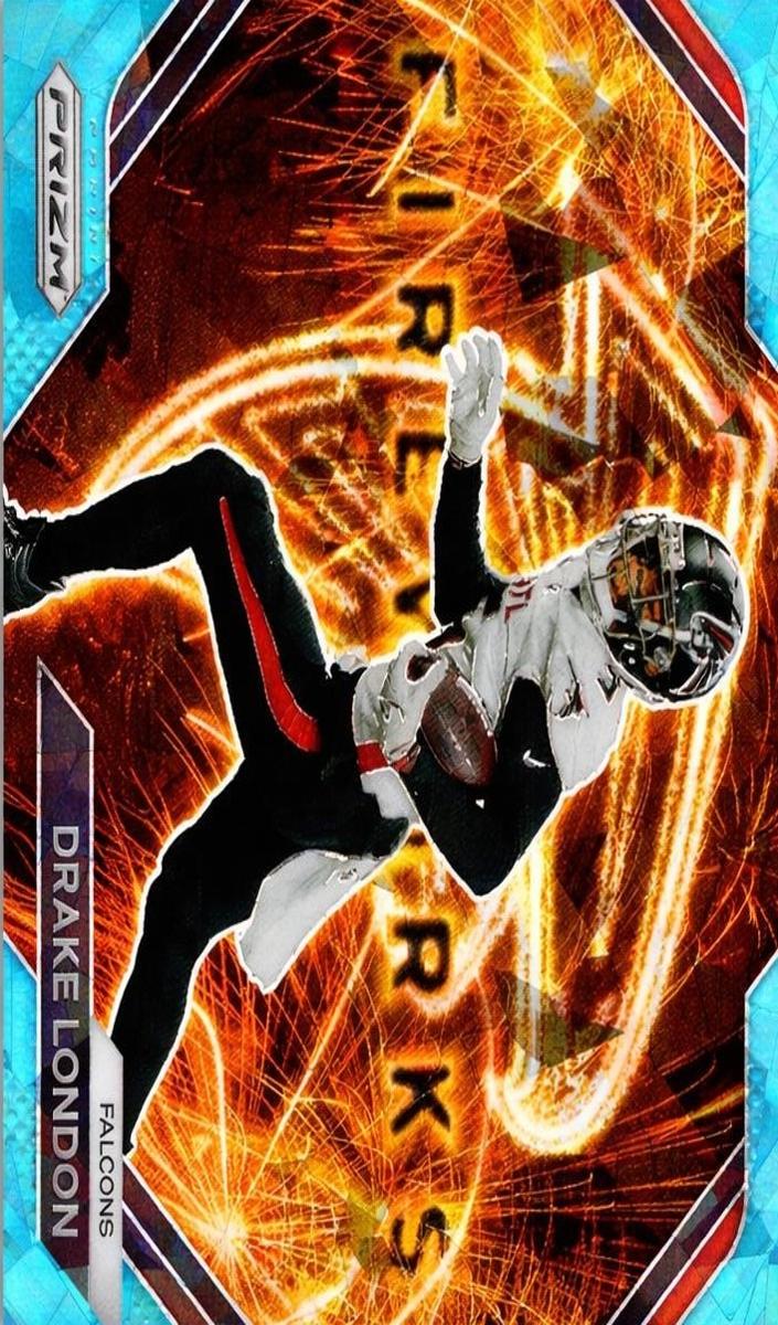 2023 Panini Prizm Football Blue Ice Drake London #F-25