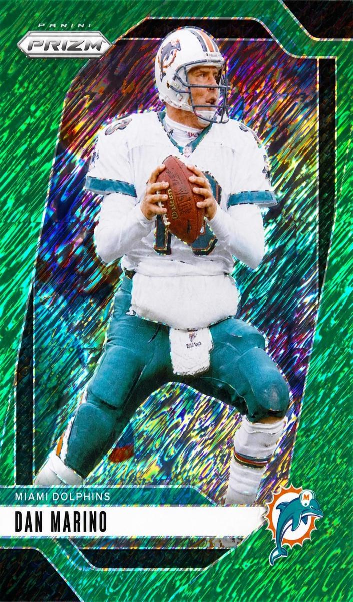 2024 Panini Prizm Football Green Shimmer Dan Marino #182