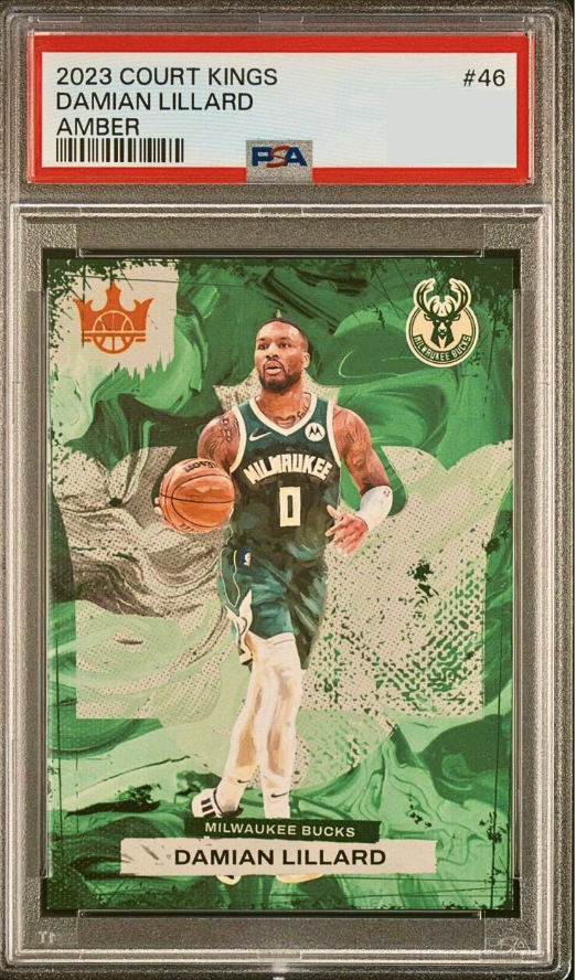 2023 Panini Court Kings Basketball Amber Damian Lillard #46 PSA 9